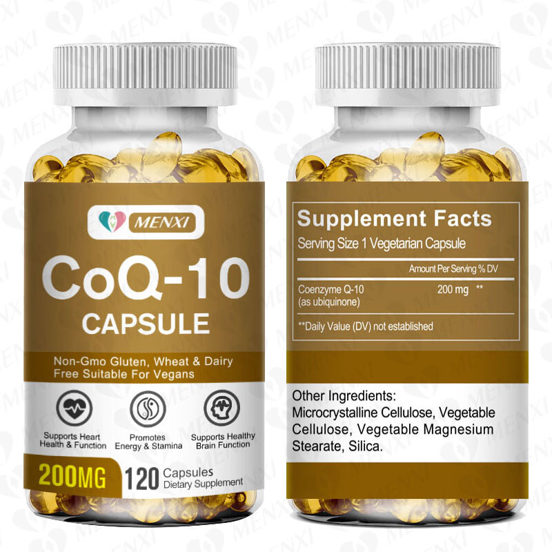 CoQ 10 Coenzyme Q10 200mg Supplement 120 Capsules Heart Health Energy Support