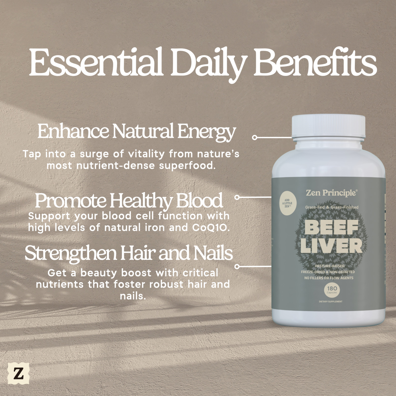 2 Pack (360 Capsules) Ultra-Pure Desiccated Beef Liver, Grass-Fed