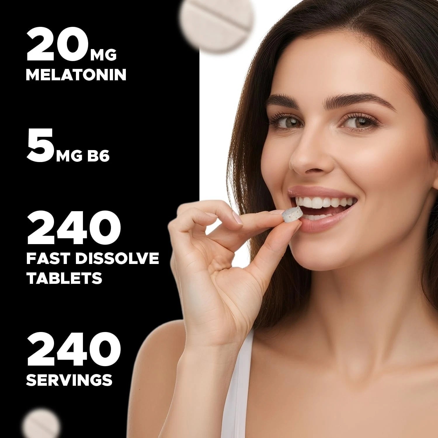 Relaxial Melatonin 20mg | High Potency Sleep Support | 240 Fast Dissolve Tablets