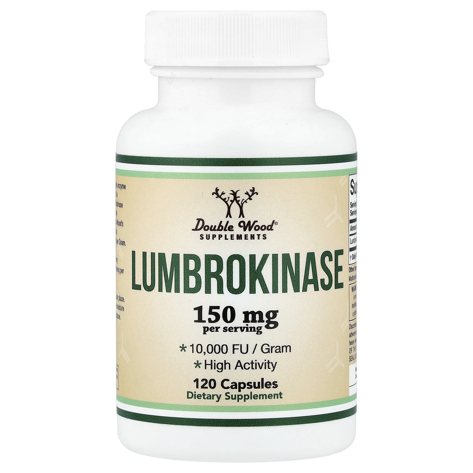 Lumbrokinase, 120 Capsules (75 mg per Capsule)