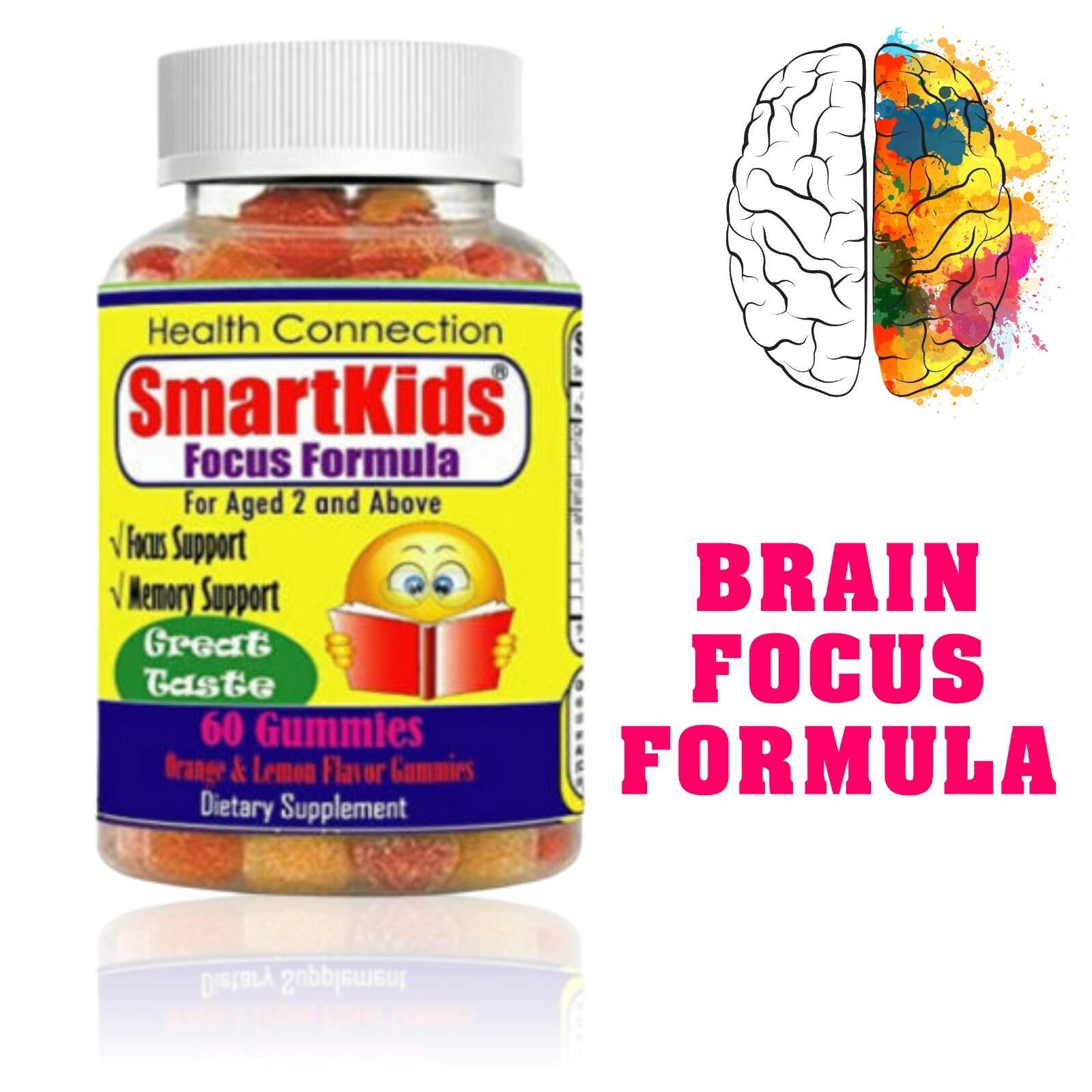 Kids Brain Booster, Focus Formula, Omega+DHA Vitamin for Kid & Teens-26/12/25