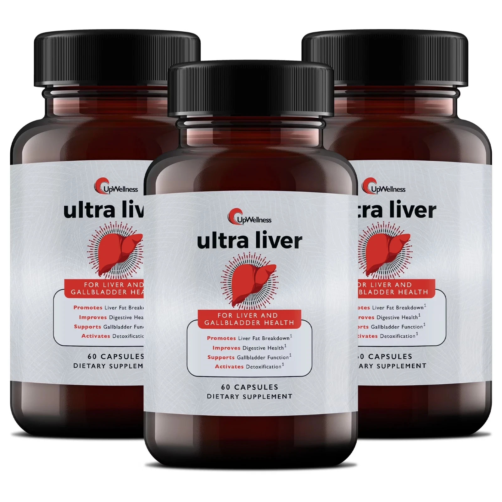 UpWellness Ultra Liver Supplement for Liver Health and Gallbladder Support/3PK