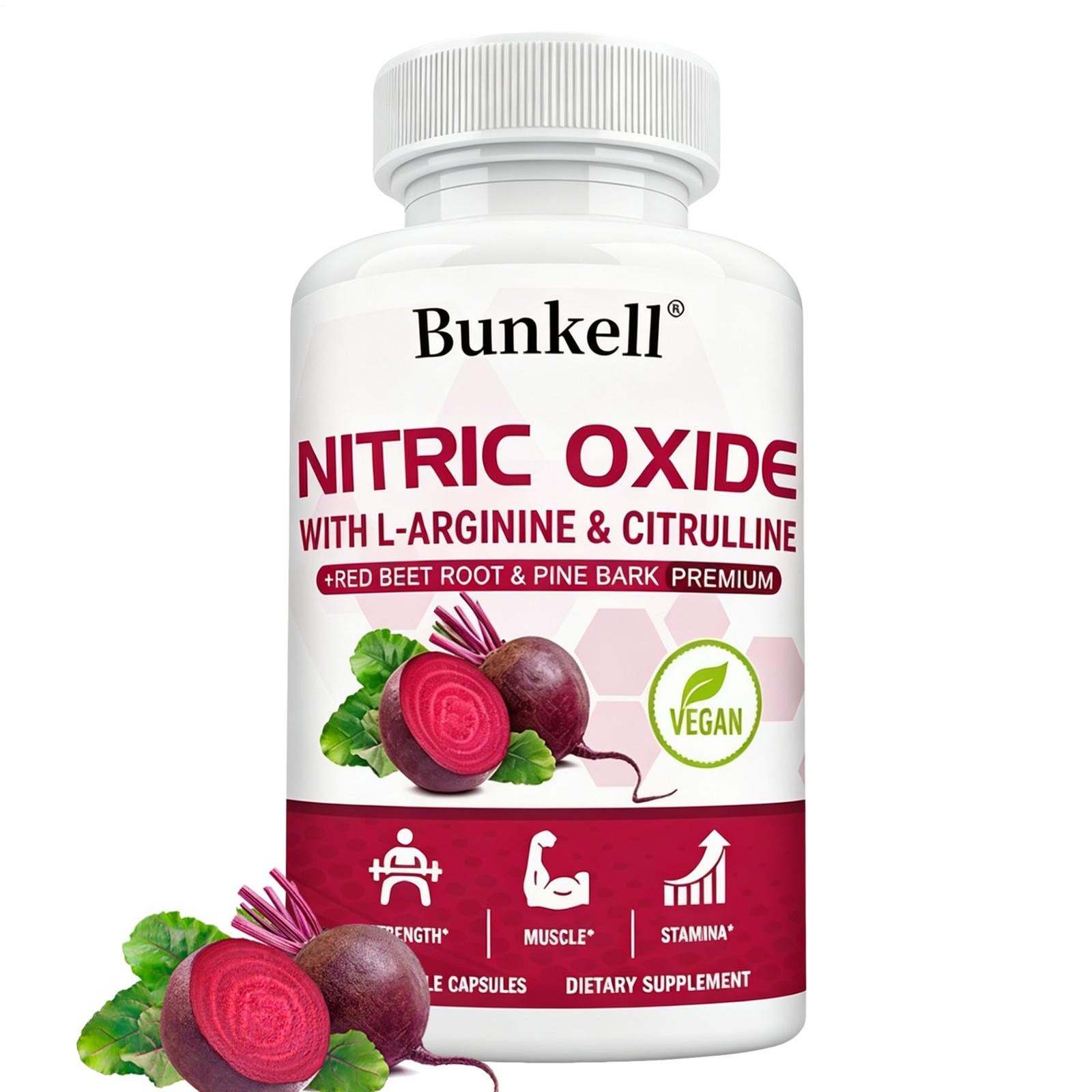 Nitric Oxide Booster Supplement L-Arginine, – L-Citrulline & Red Beet Root * 1-5