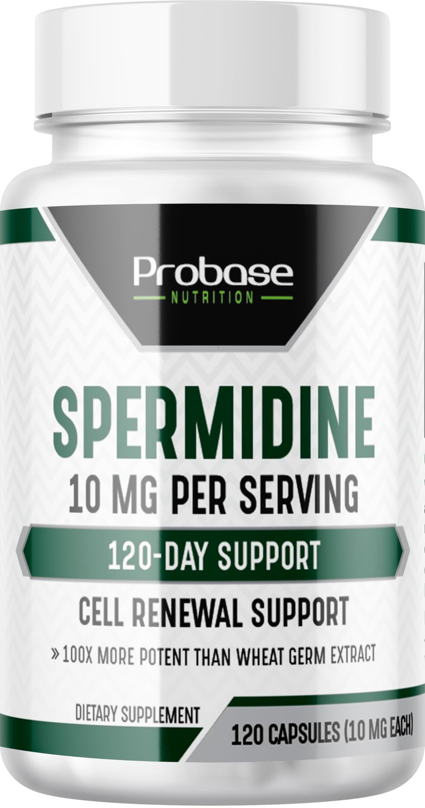 Probase Nutrition Spermidine (10mg of 99% Spermidine 3HCL – Third Party Tested)