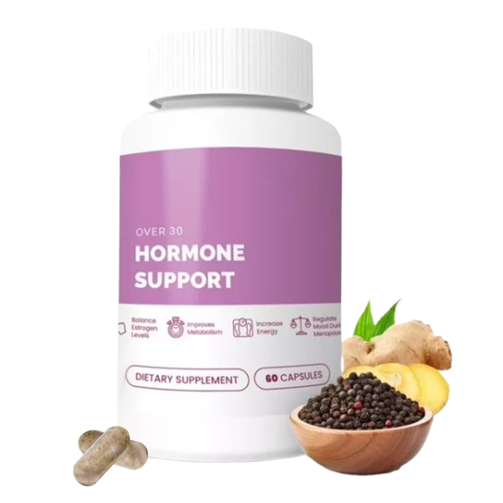 Fresh Gleeful Over 30 Support | Menopause Supplement for Women |60 Count