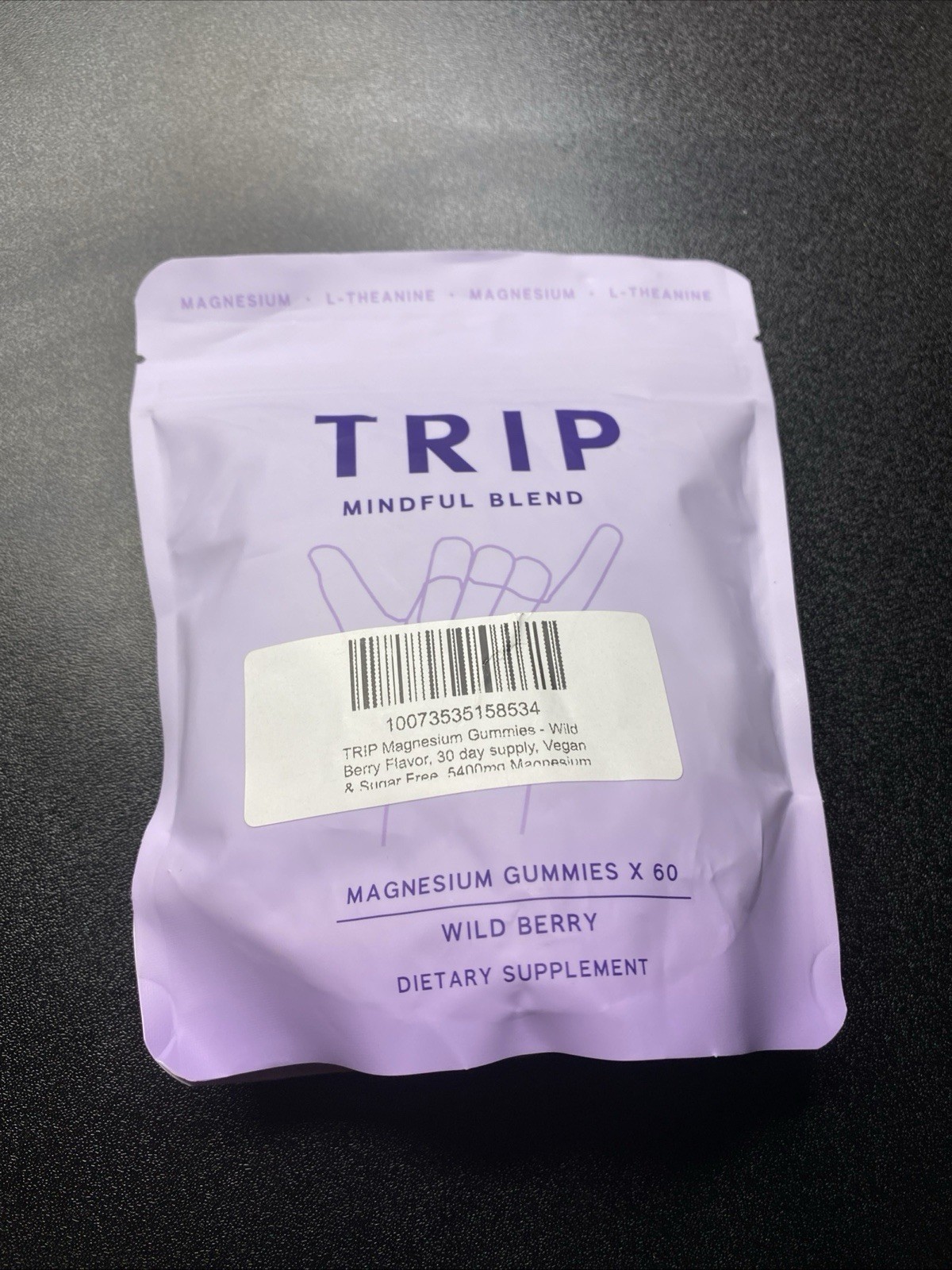 Trip Mindful Blend Magnesium Gummies Wild Berry 60 count exp: 1/27