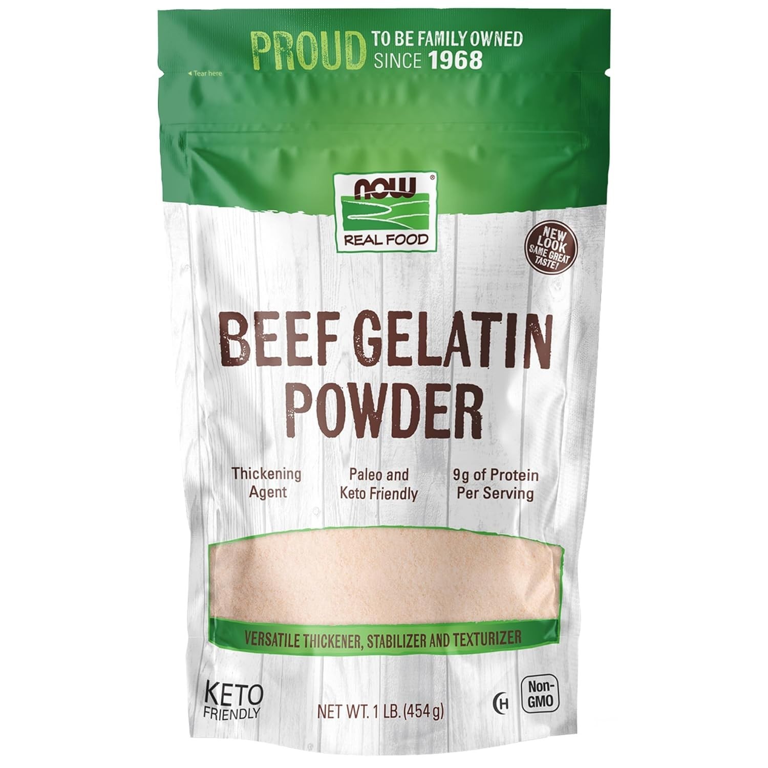 Real Food, Beef Gelatin Powder, 1 lb (454 g