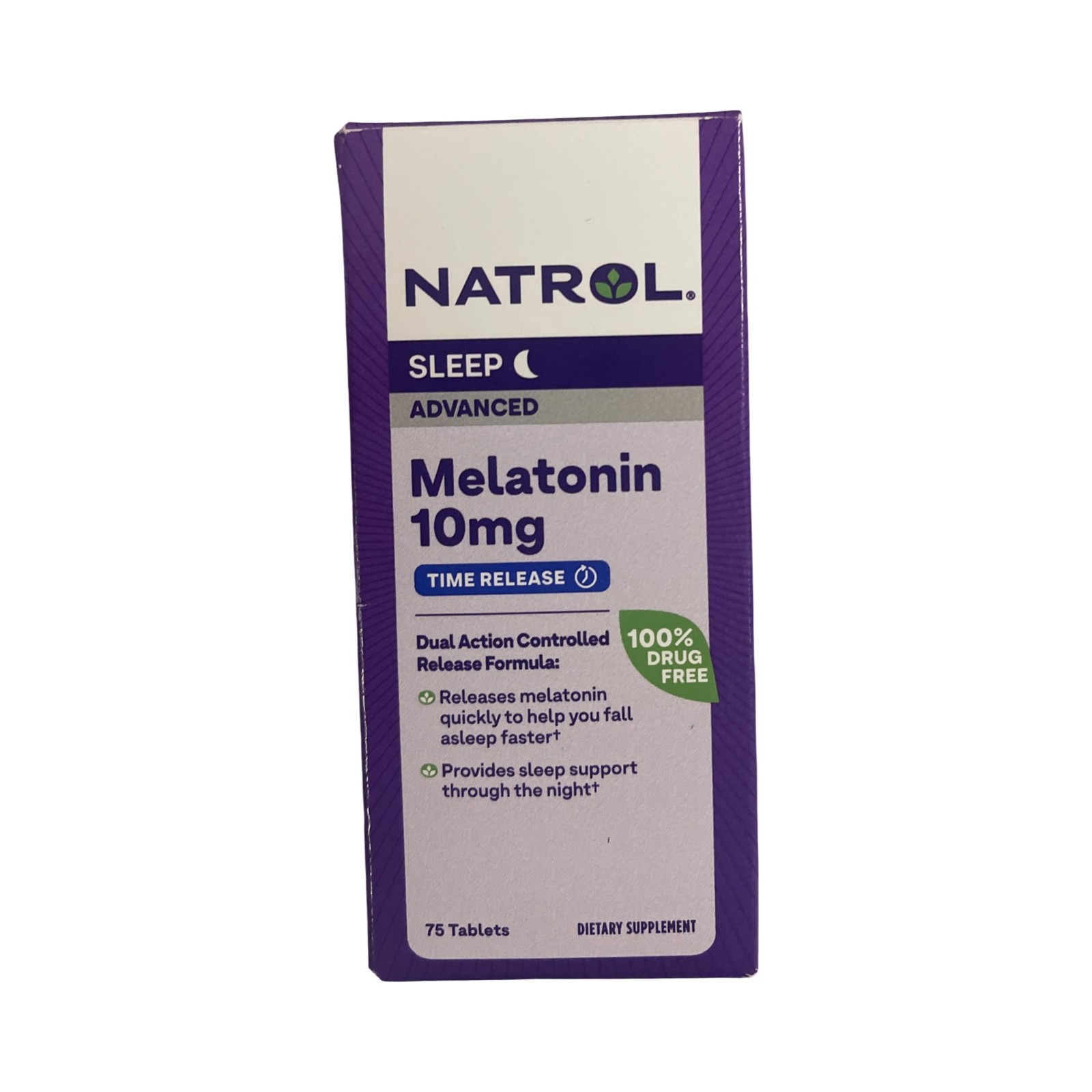 Natrol Melatonin Advanced 10mg Time Release Sleep Aid Tablets – 75ct, Exp: 7/26