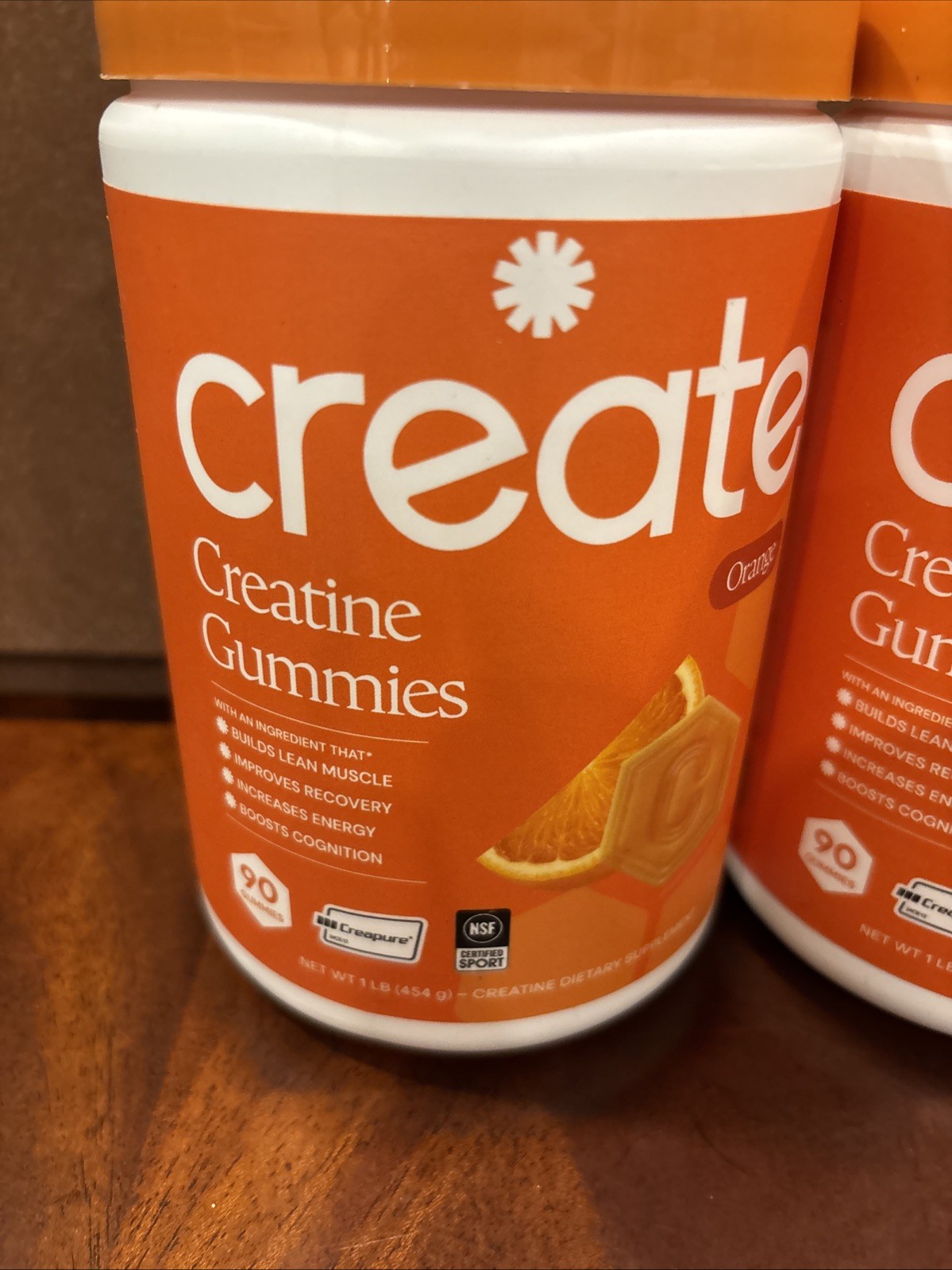 90 PIECES Create Creatine Monohydrate Gummies for Men & Women (Orange) 🍊