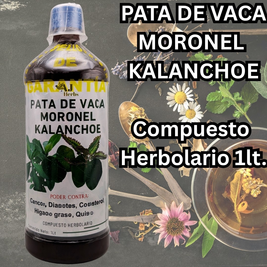 Pata de Vaca Moronel & Kalanchoe – Tonico 1lt. 100% Natural Concentrate AJ Herbs