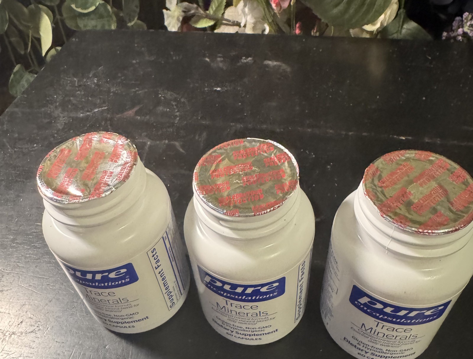 3 Bottles PURE ENCAPSULATIONS Trace Minerals 60 capsules