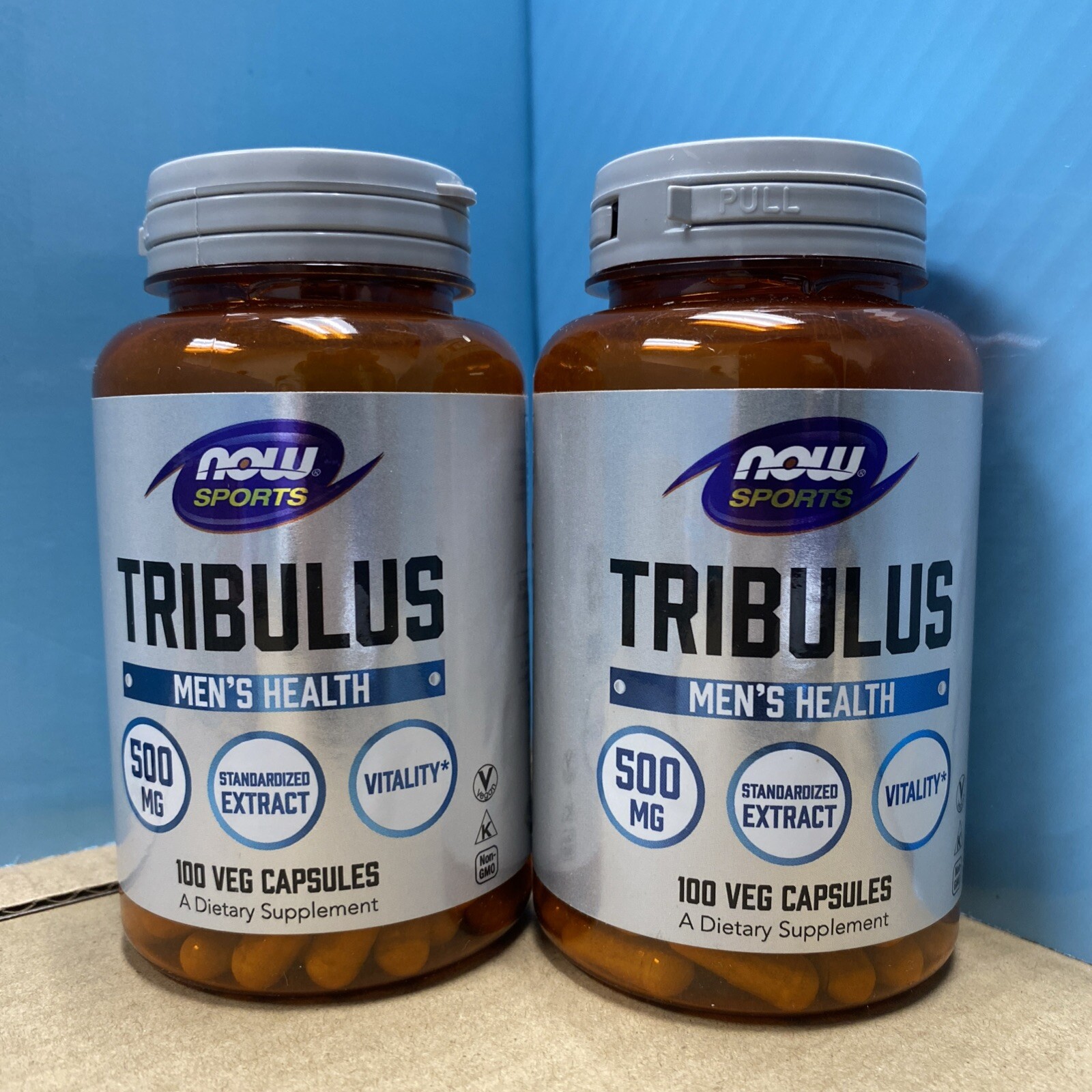 2 Pack Of NOW Foods Tribulus 500 mg 100 Veg Caps Exp 02-2029