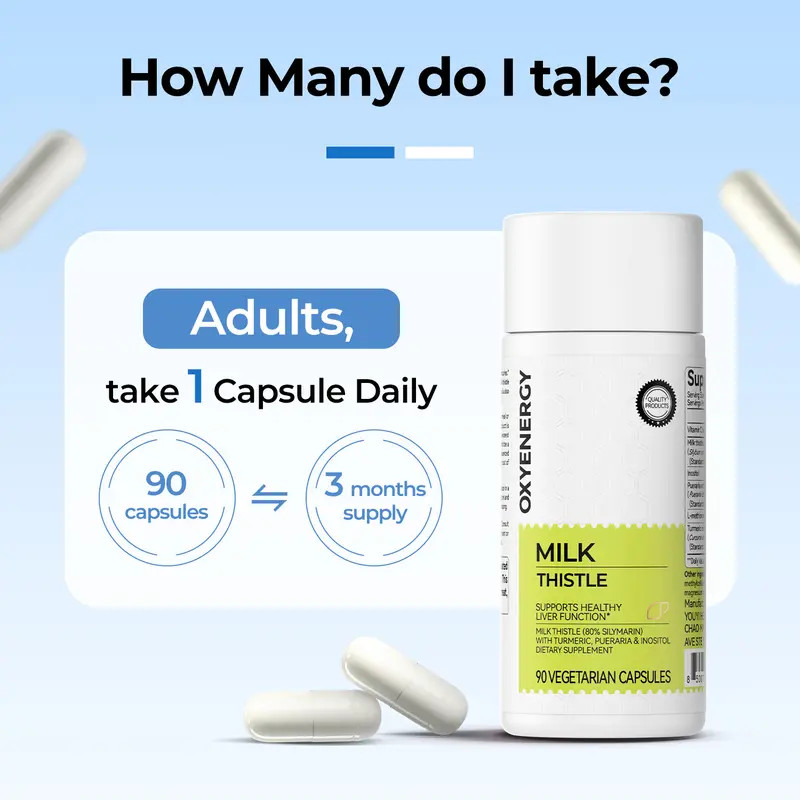 Oxyenergy Milk Thistle Liver Detox & Colon Cleanse,Natural Liver Health Support
