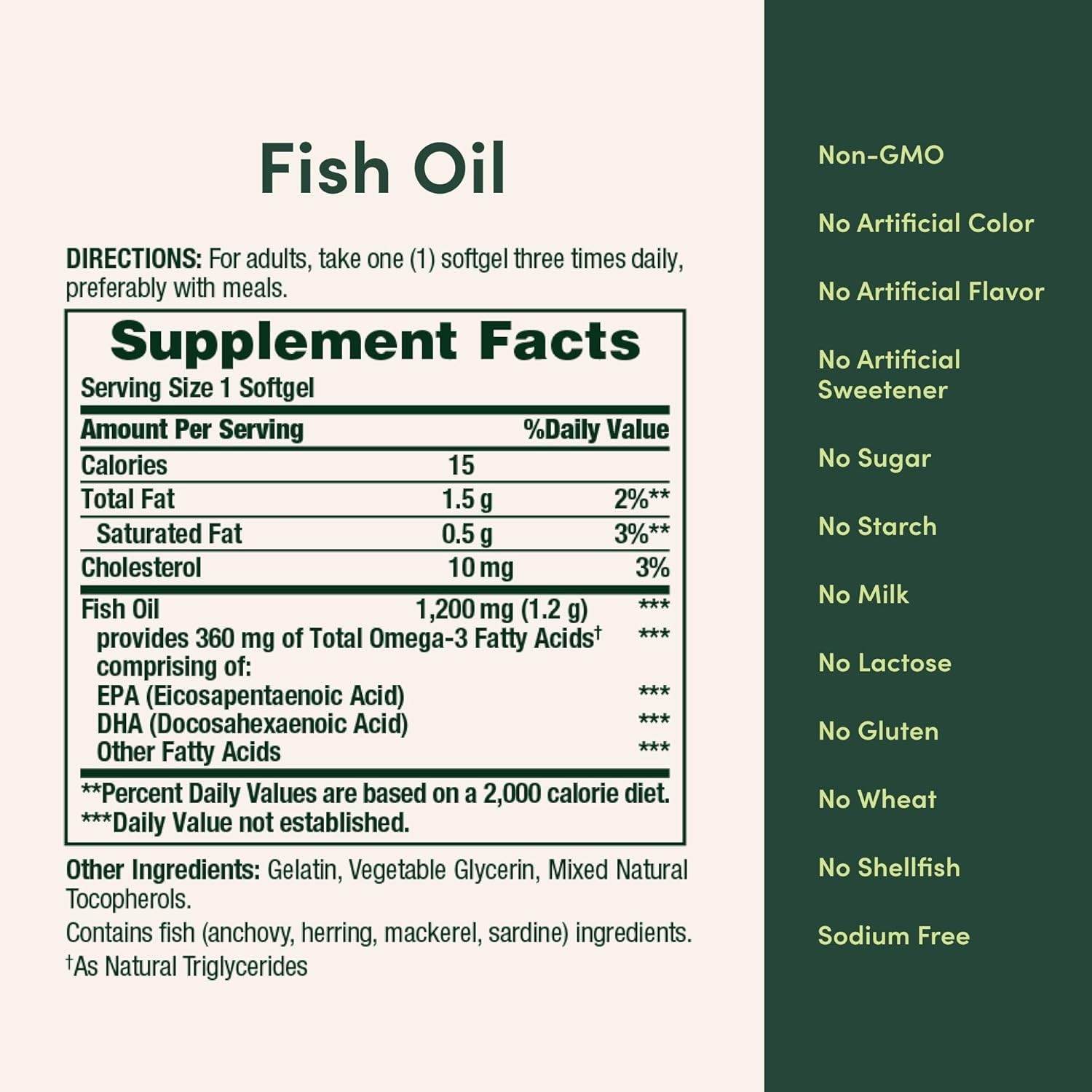 Nature’s Bounty Fish Oil Softgels – 200 Count