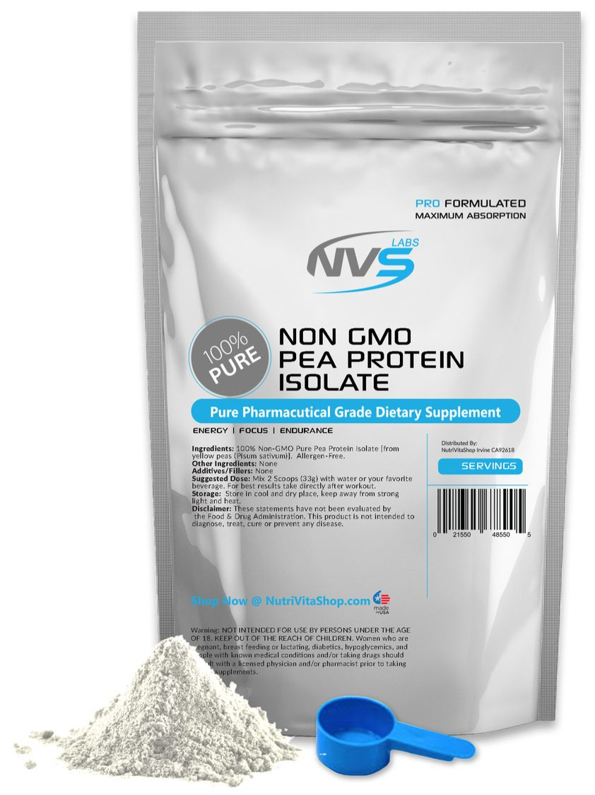 5lb 100% NVS PEA PROTEIN PRO ISOLATE HIGH PROTEIN VEGAN NON-GMO