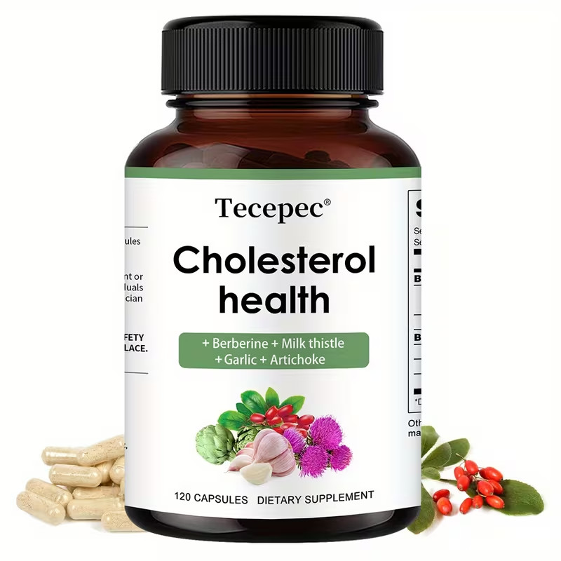Cholesterol Health Supplement Containing Berberine, Milk Thistle, Garlic, And Ar