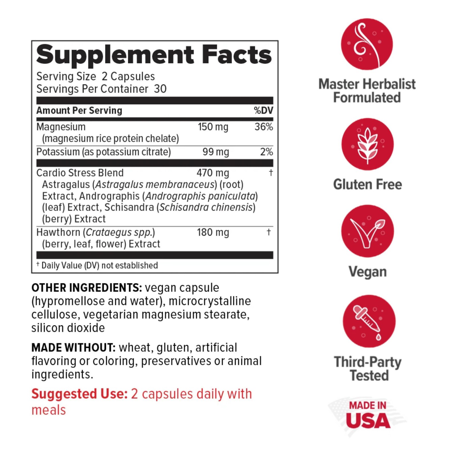 , 120/80 Care, Heart Health and Natural Blood Pressure Support, 60 Vegan Caps…