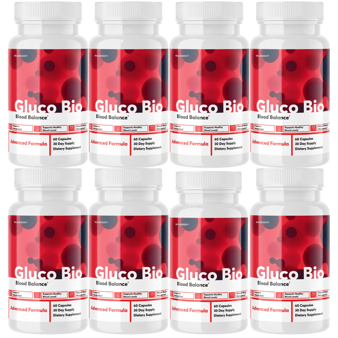 GlucoBio Advanced Blood Support Supplement – 8 Bottles