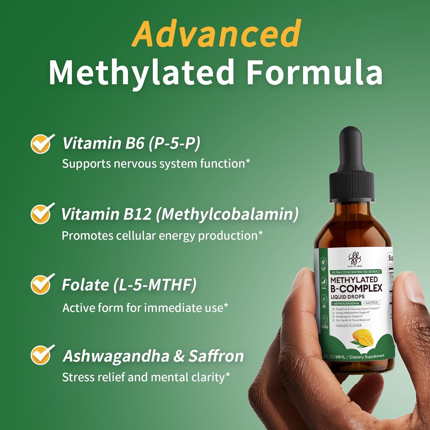 Vitamin B Complex Liquid Drops with Fast Absorption SuperB Liquid Complex 60ML