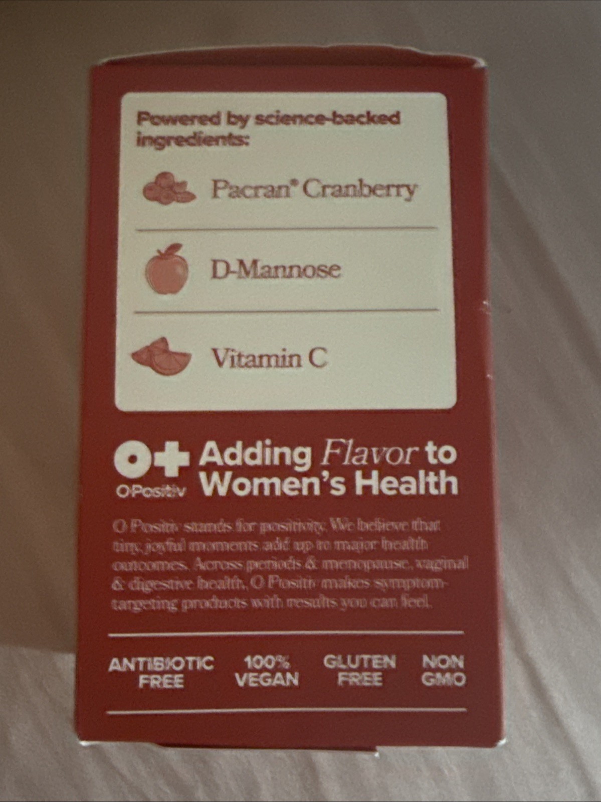 O Positiv URO Urinary Tract Vitamin Capsules Cranberry D-Mannose 60ct 7/27 …Q