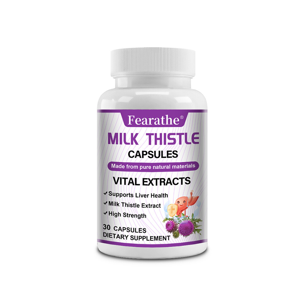 Milk Thistle Capsules – Liver Support, Cleanse, Detox & Repair Formula 5 Herbs
