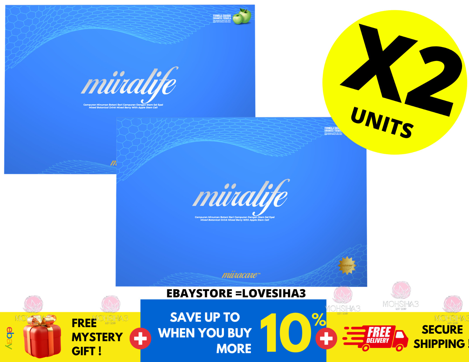 Miira-life by Revoobit International 24 Sachets Stem Cell Nutrition Per Box X 2
