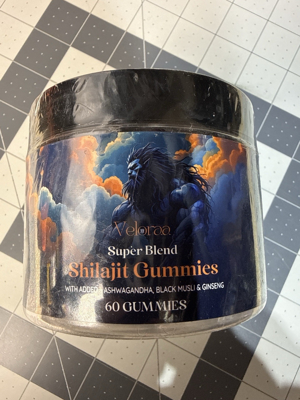 Veloraa Shilajit Gummies 60ct Super Blend Ashwagandha Musli Ginseng Energy Boost