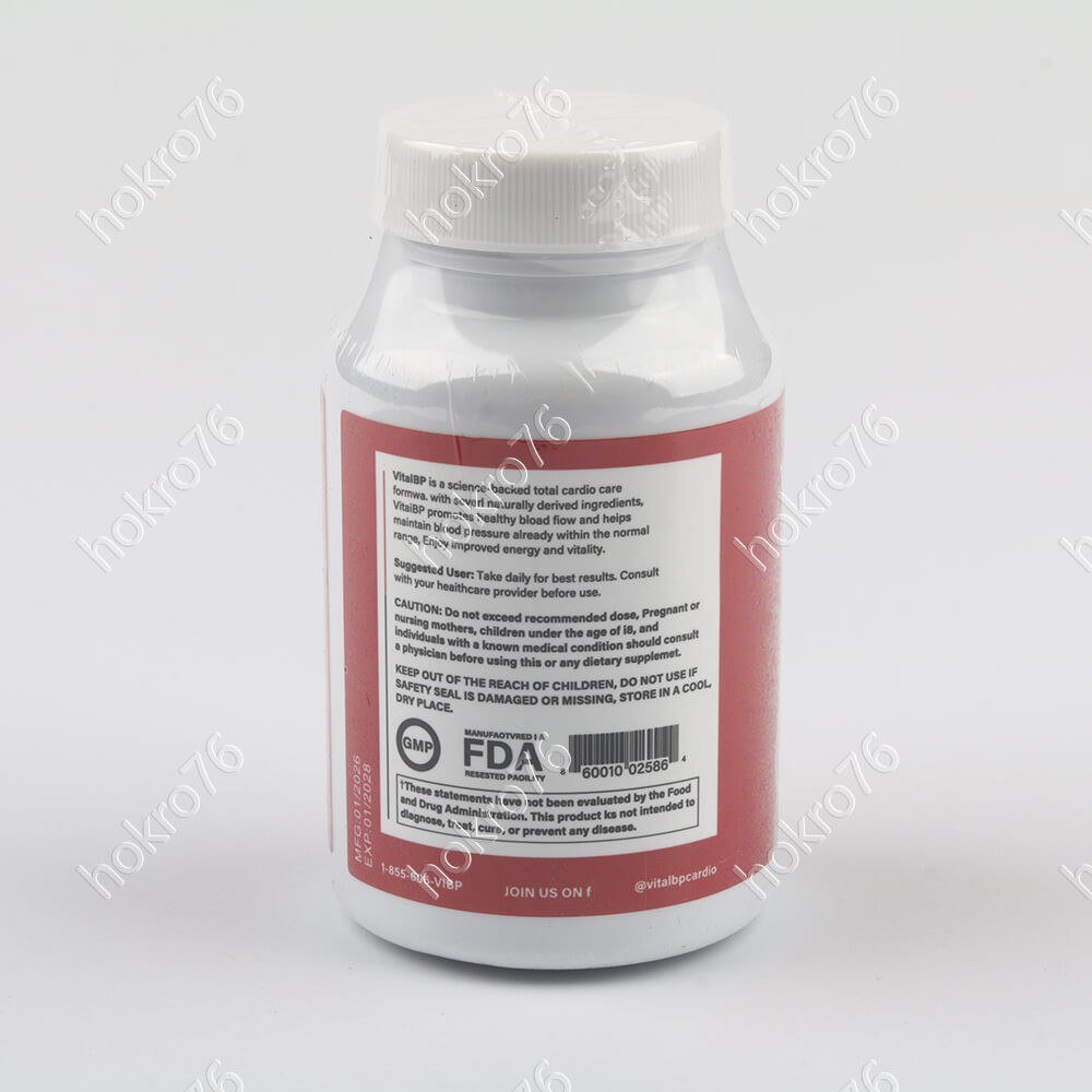 Vital BP Blood Pressure Support Supplement Cardiovascular Health 60 Capsules