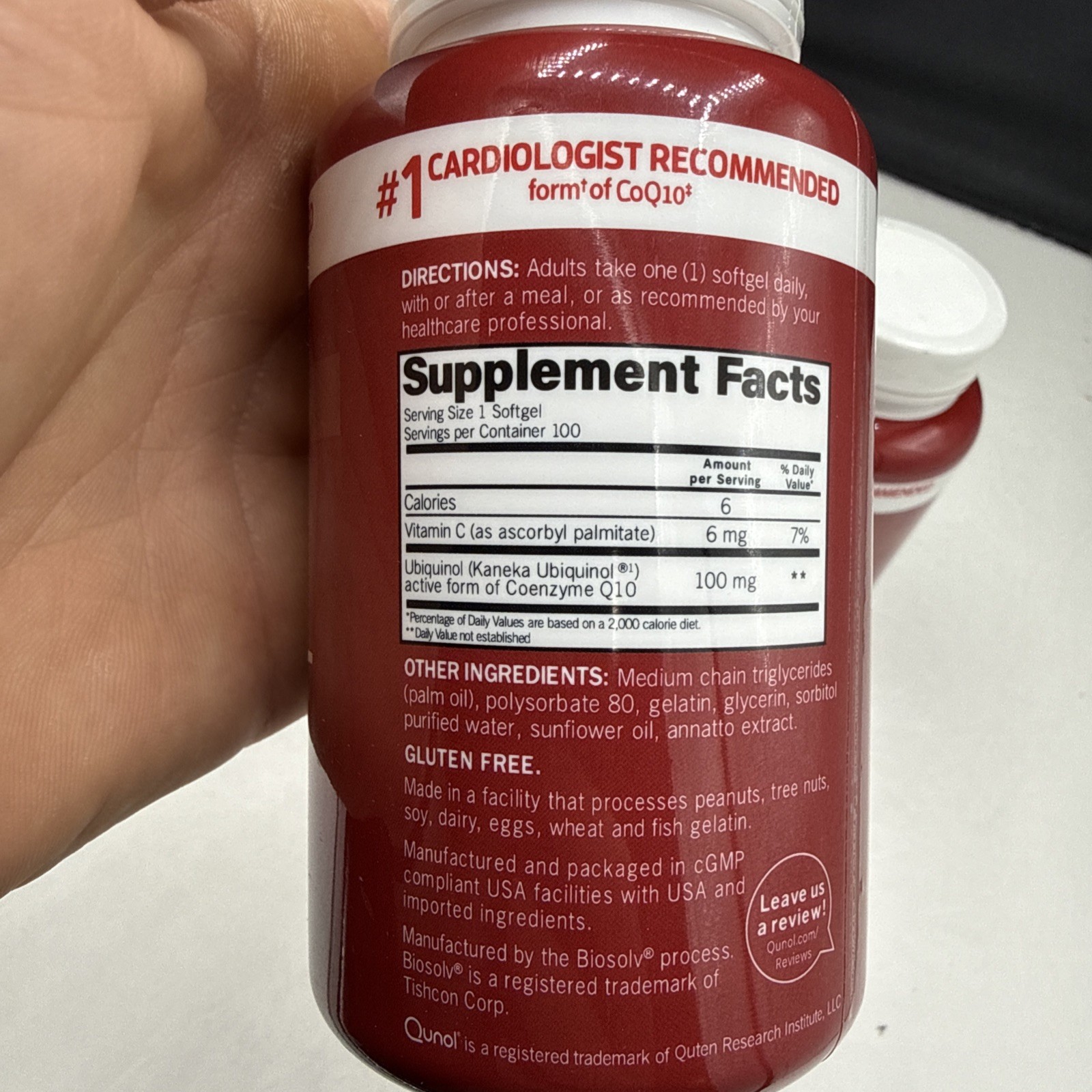 100mg 300MO. QUNOL UBIQUINOL Softgels Mega CoQ10 Supplement 3 bottles Exp 2027 A