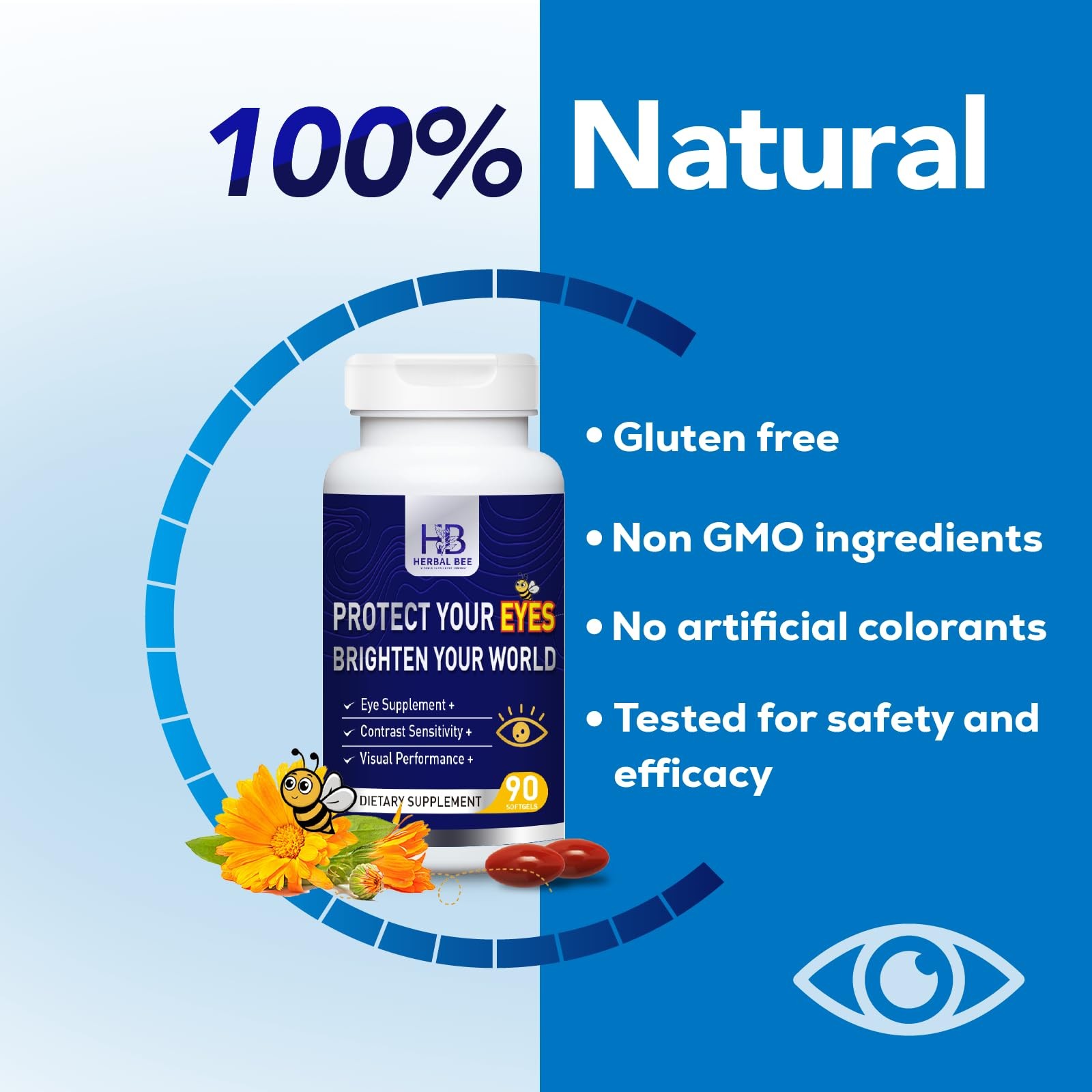 Eye Supplement – Lutein 10mg, Meso-Zeaxanthin 10mg, Zeaxanthin 2mg – Eye Vitamin