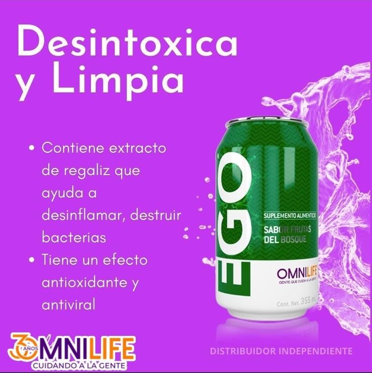 Ego Frutas Del Bosque ( 24 Pack) 355 Milliliter Each Can. Ego Frutas Omnilife