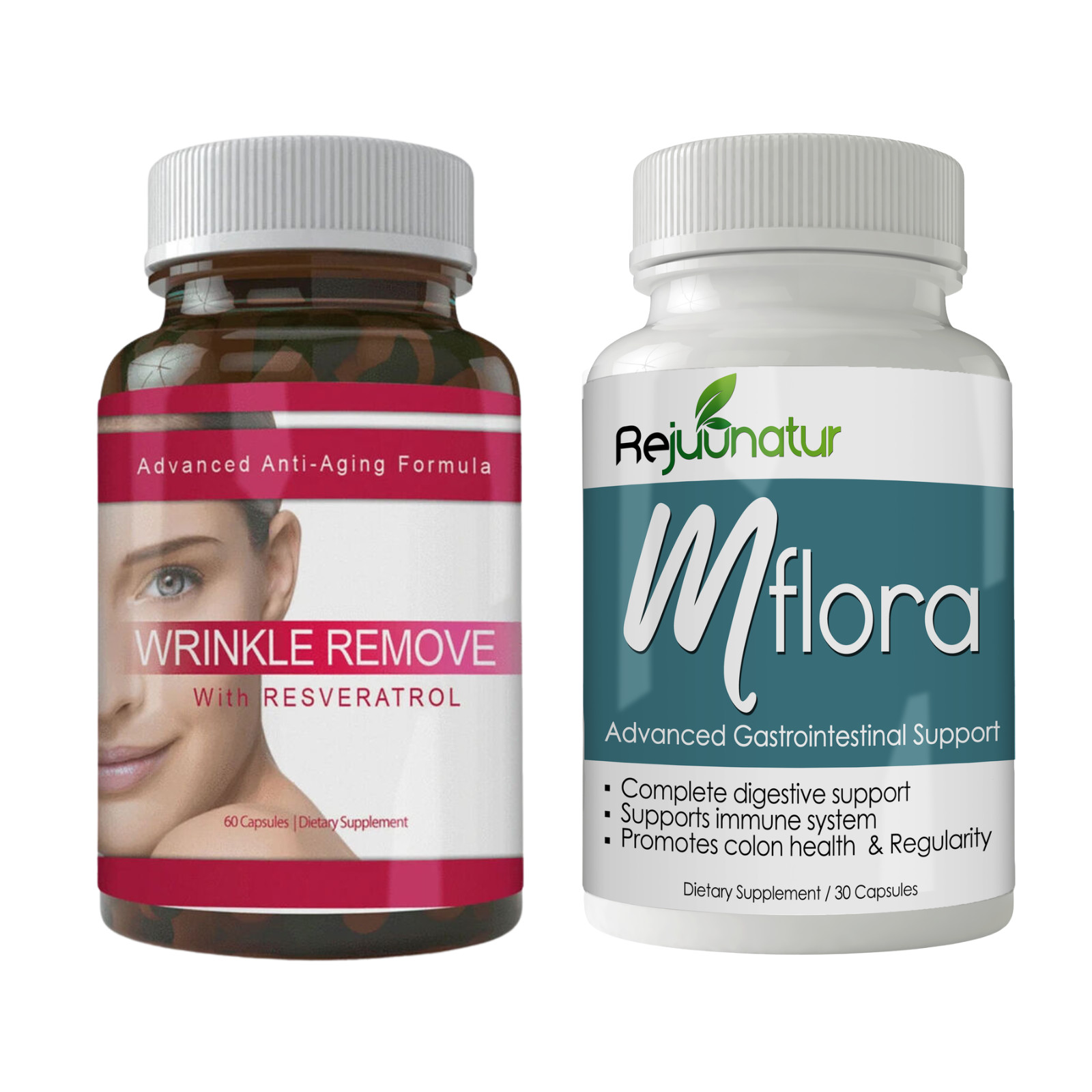 Wrinkle Remove Anti-aging Supplement & Mflora Probiotics Support Immune Health