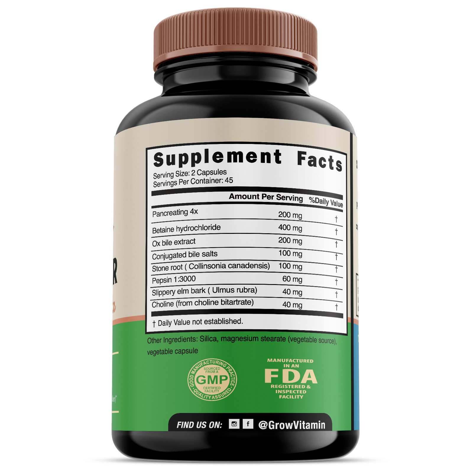 Gallbladder Formula Made w/Purified Bile Salts & Ox Bile Digestive Enzymes, 90CT