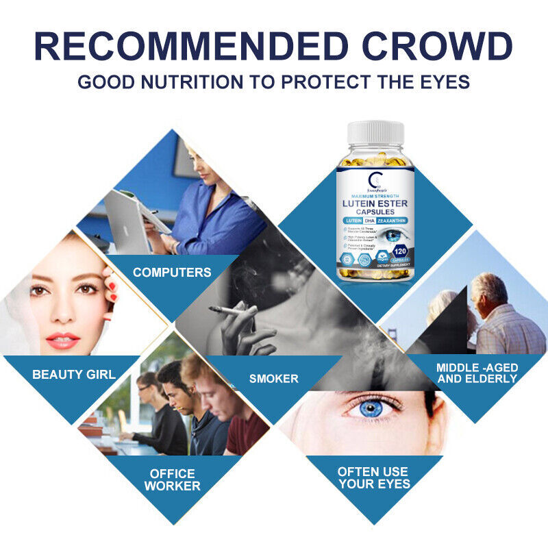 Eye Health Supplement, Lutein and Zeaxanthin, Vision Health, Eye Strain Support