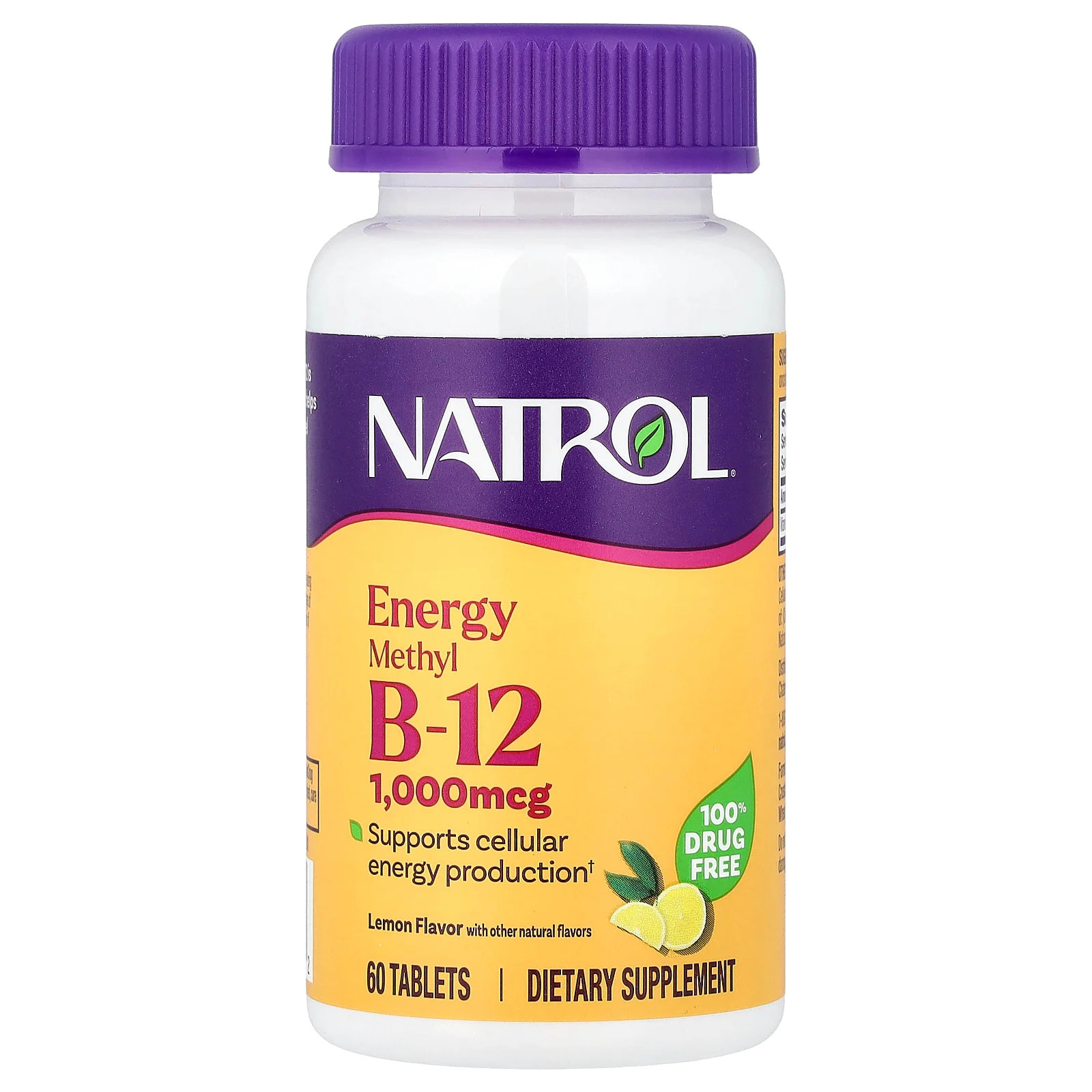 Methyl B12, Lemon, 1,000 mcg, 60 Tablets