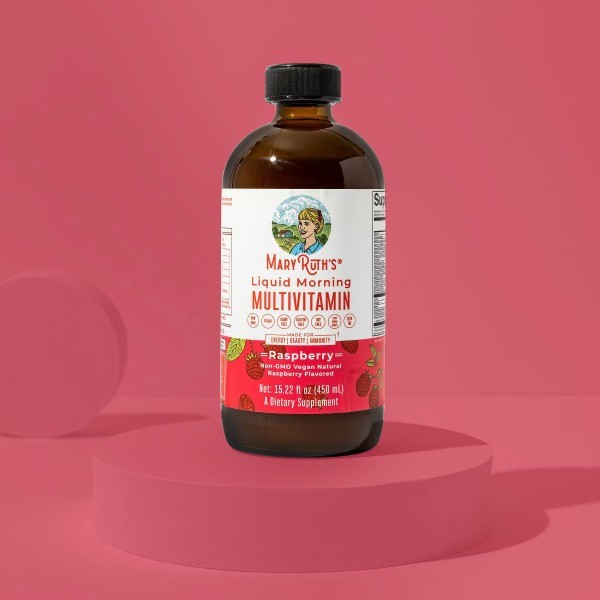 MaryRuth’s Liquid Morning Vegan Multivitamin – Raspberry – 15.22 fl oz: Dietary