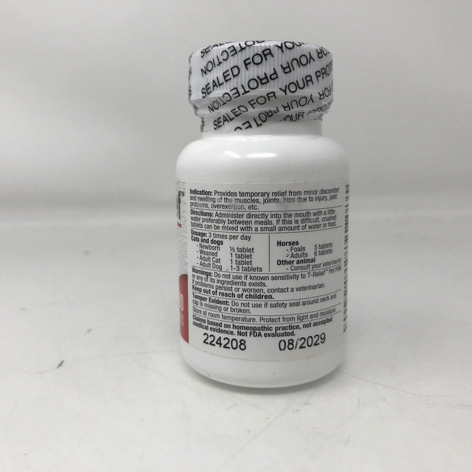 MediNatura T-Relief Pet Pain Arnica +12 90 Tablet Exp 08- 2029