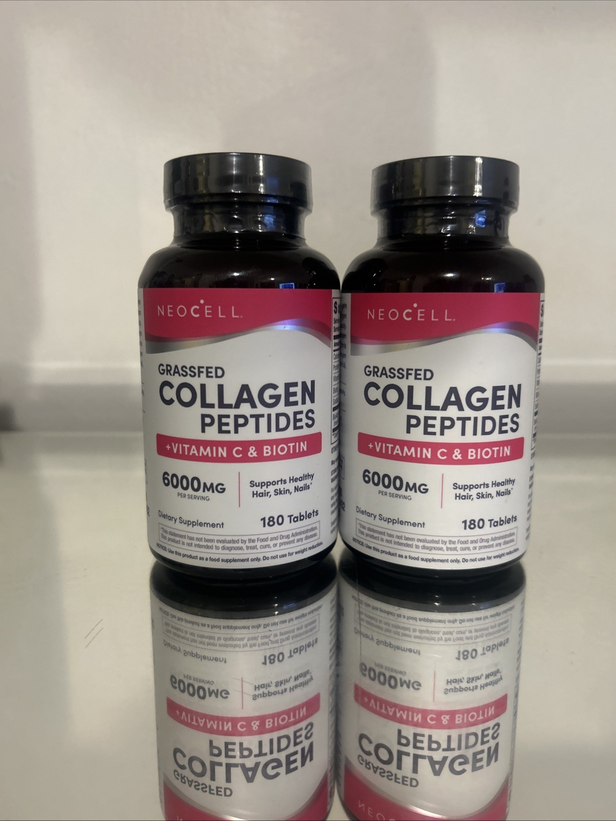 NeoCell Super 3G Collagen Vitamin C & Biotin 180 Tablets – 2 Pack