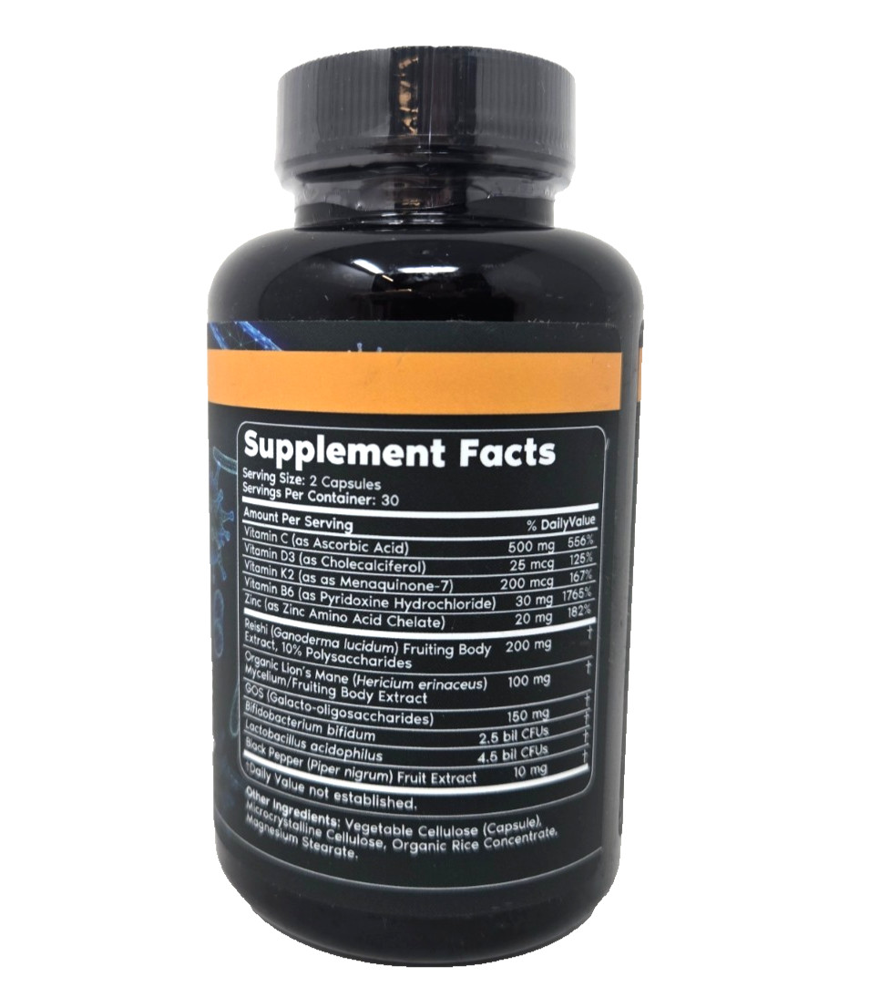 Primal Harvest Immune Defense 10-in-1 Capsules, Probiotic+Vitamin+Zinc, (60ct)