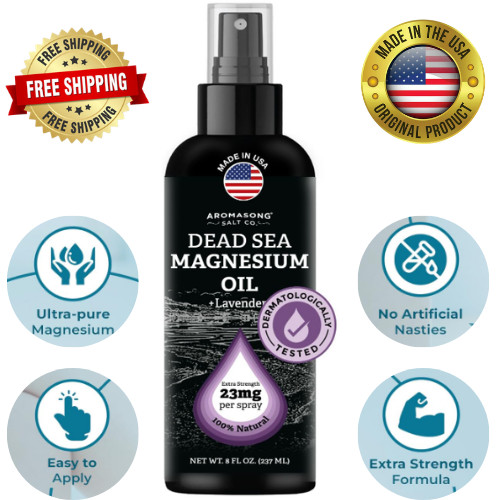 Spray de magnesio para el dolor y la tensión muscular, ayuda para dormir, 8 oz