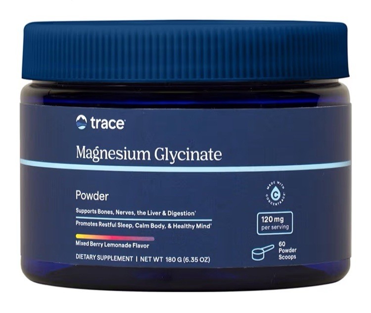 Trace Minerals Magnesium Glycinate Powder – Mixed Berry Lemonade EXP 11/2028