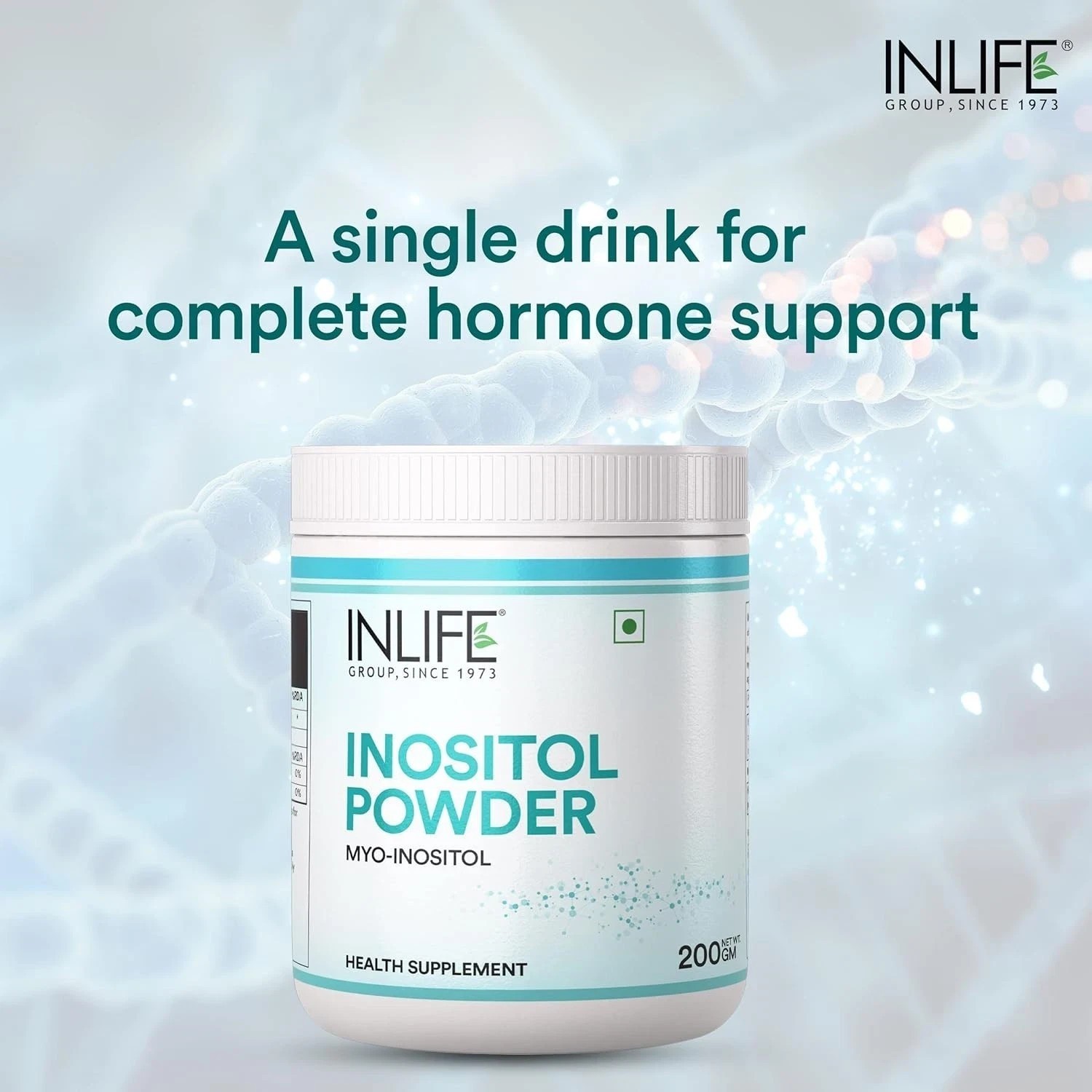 INLIFE Myo Inositol Powder Supplement, 2000mg (100 Servings, 200g)