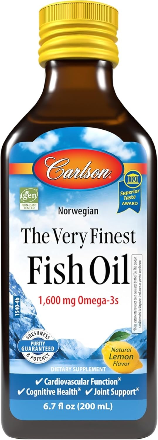 Sustainably Sourced Omega-3 Fish Oil, 1600 mg, Lemon Liquid, 200ml