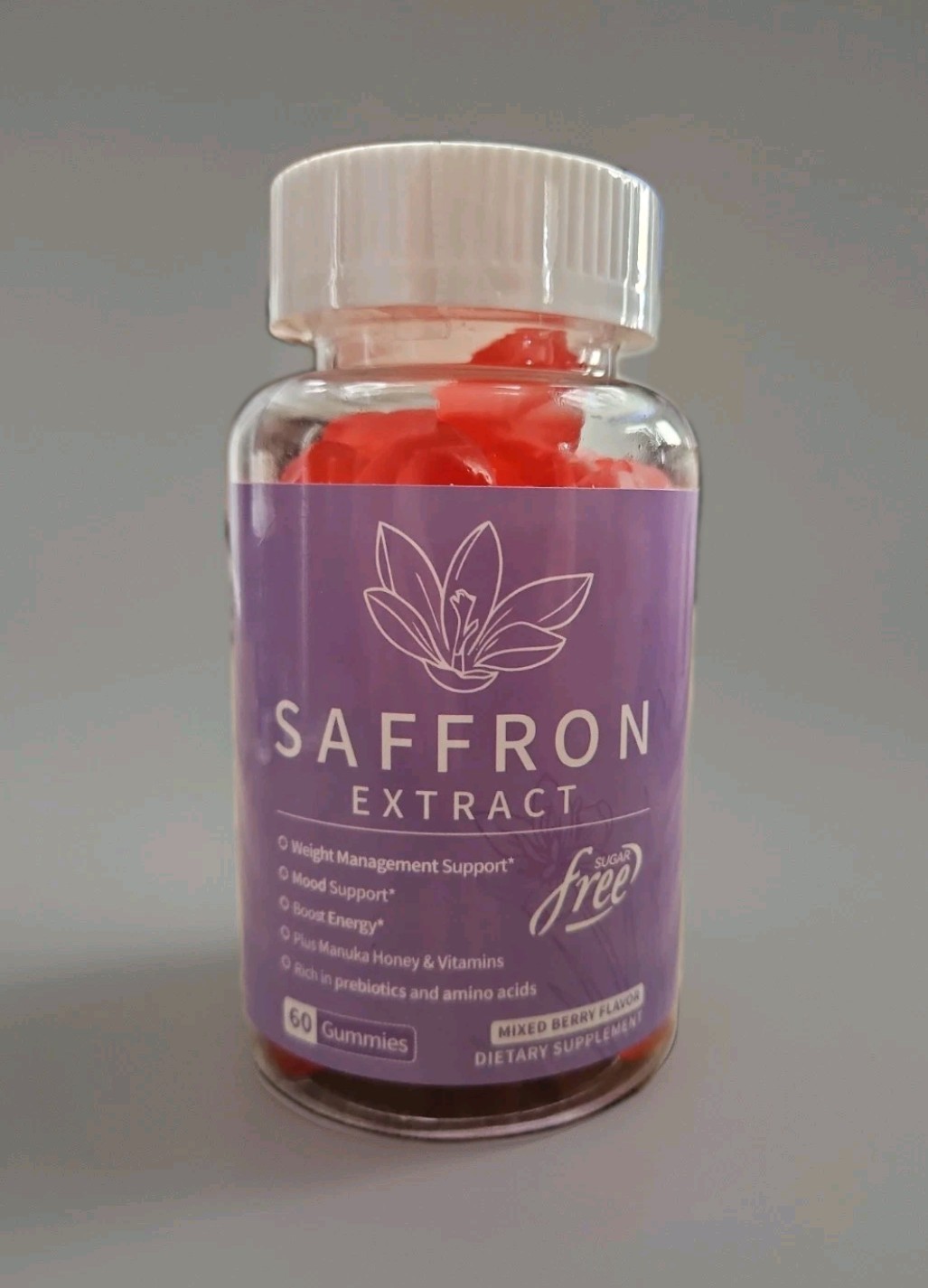 Saffron Supplements Gummies 100mg Pure Saffron Extract – 60 Count EXP 11/27