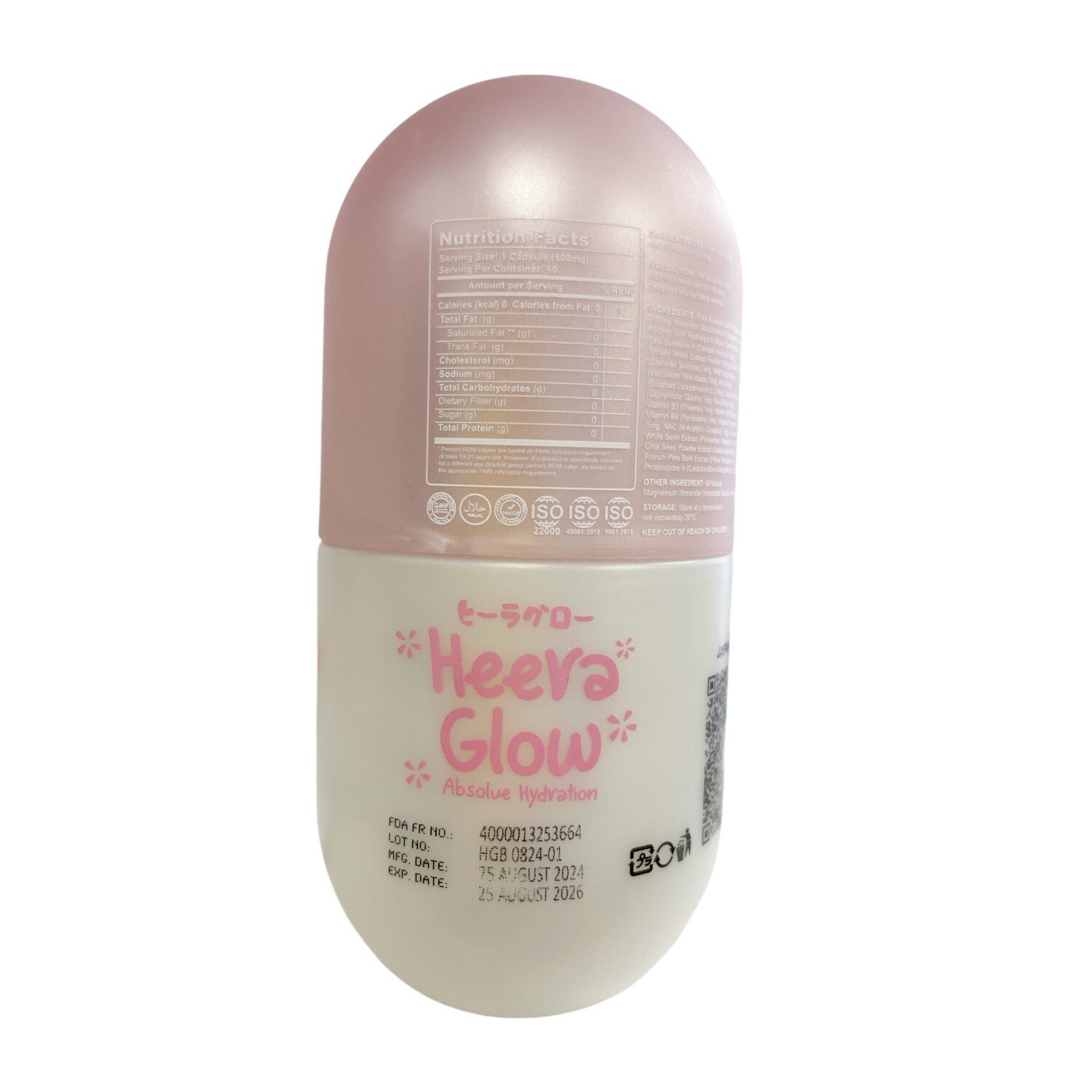 Heera Glow 20 In 1 Absolute Glutathione Collagen Capsules LIMITED EDITION 60 CT