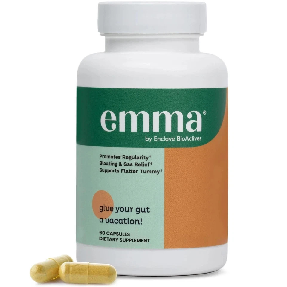 3 Pack Emma Gut Health Supplement 180 Capsules for Bloating Relief & Leaky Gut