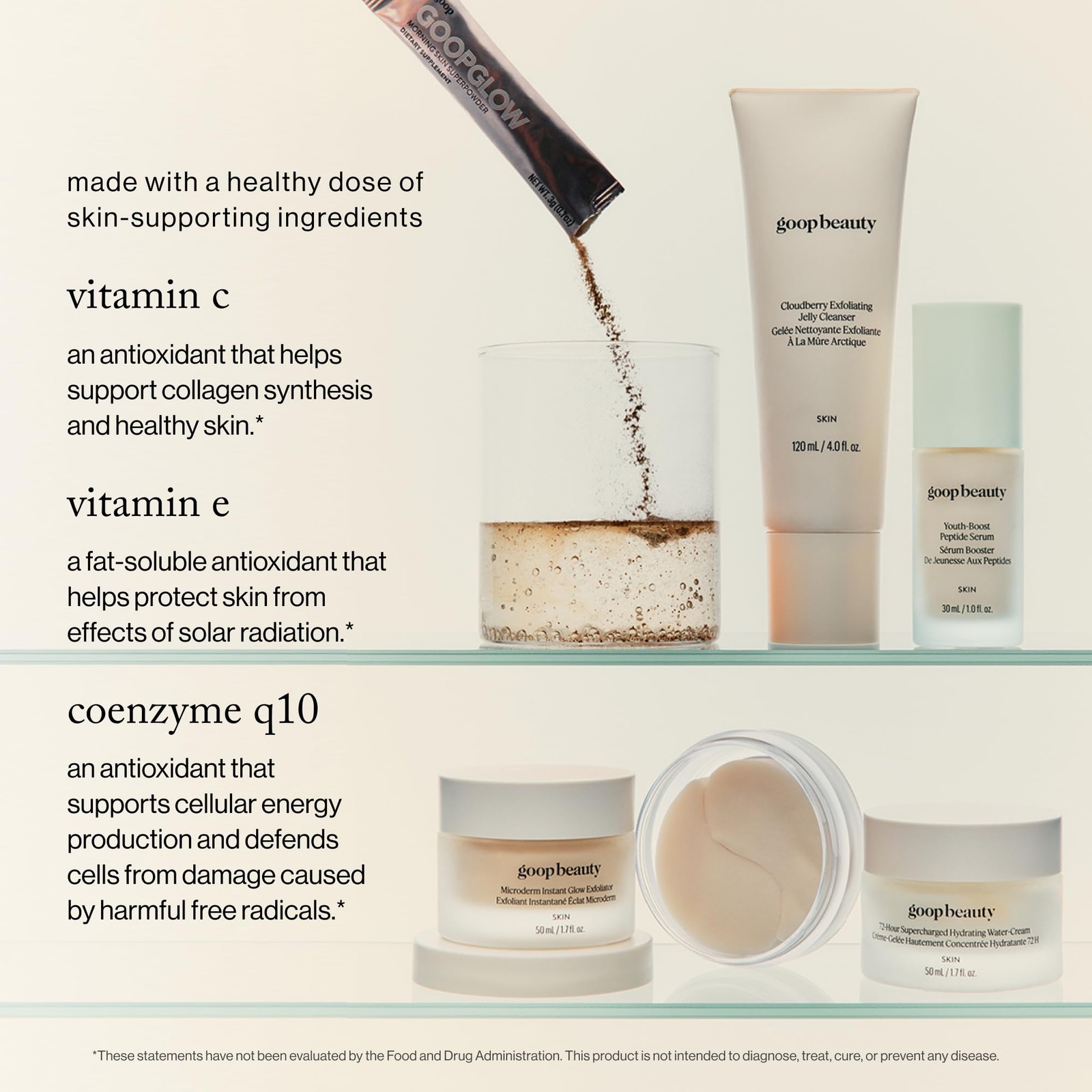 Goop Beauty Morning Skin Drink Mix Beverage Powder To Protect Against Signs Of