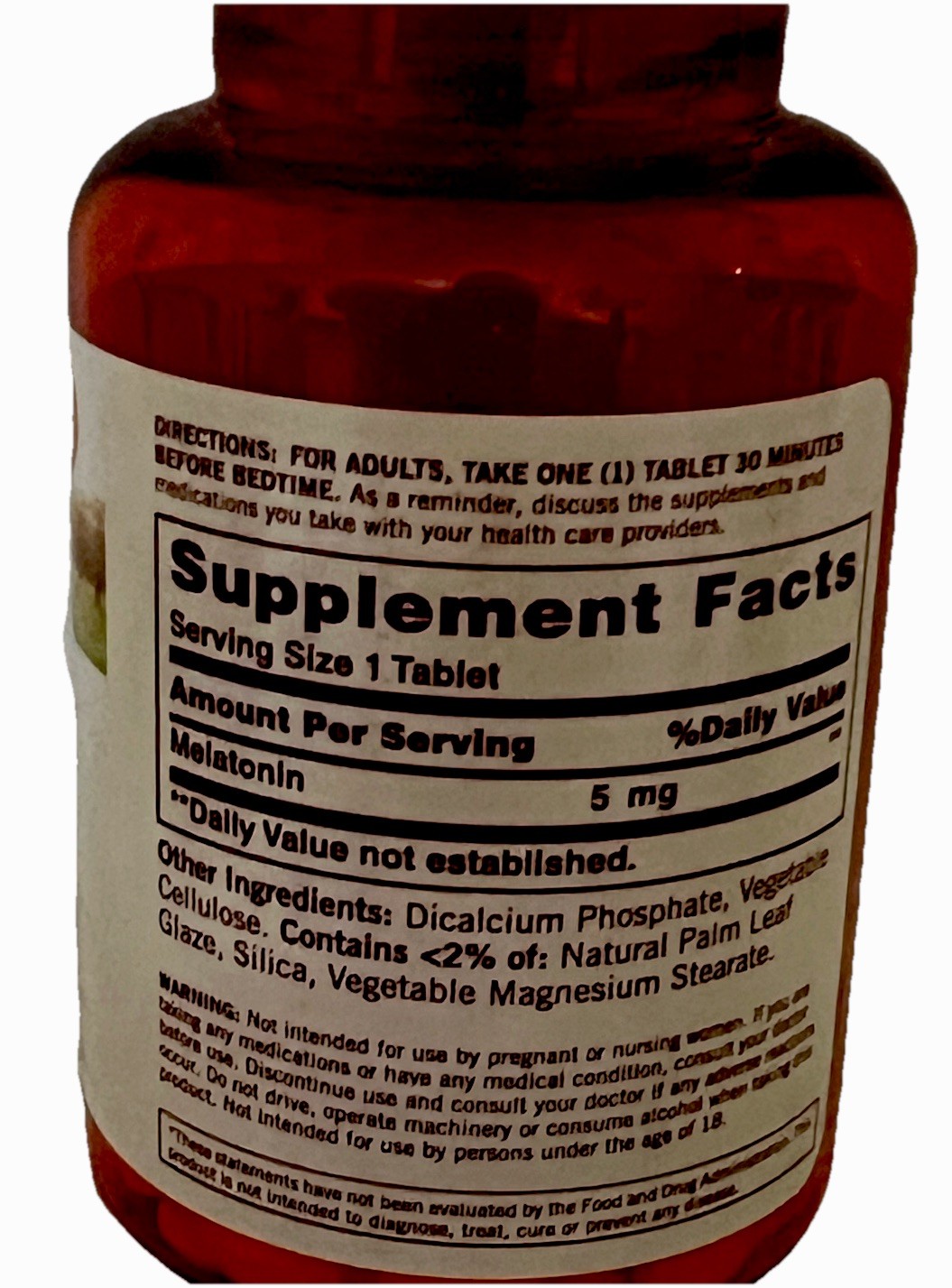 Melatonin 5 Mg 90Tablets SUNDOWN Non-GMO Clean Nutrition