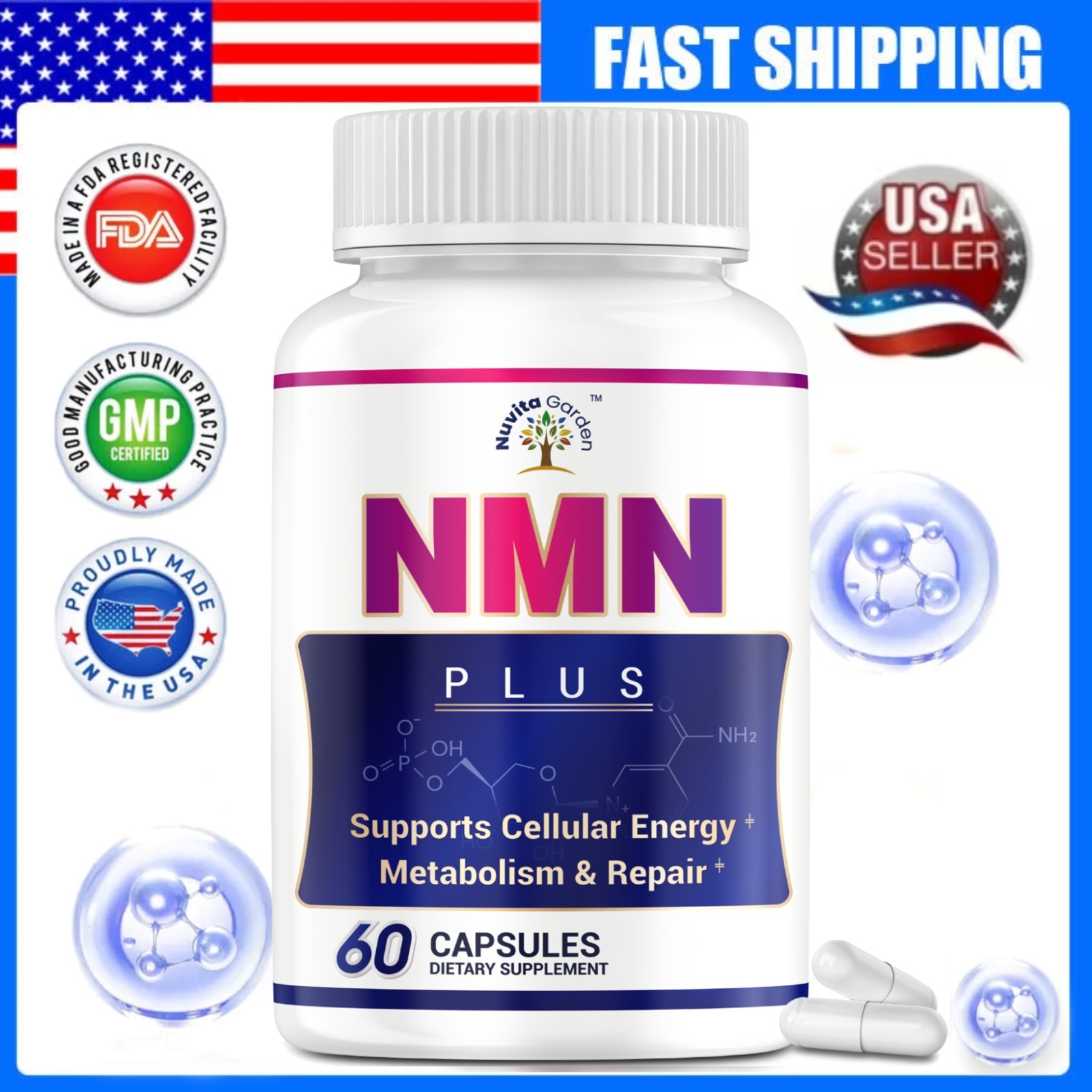 Niacinamide Enhance Metabolism Supports Anti-Aging 60 Capsule 60 Days Supply