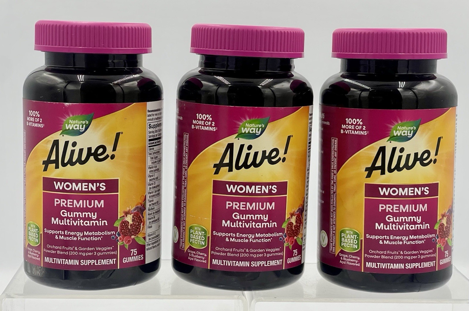 Lot of 2 Nature’s Way Alive Women’s Premium Gummy Multivitamin 75Ct EXP 01/27
